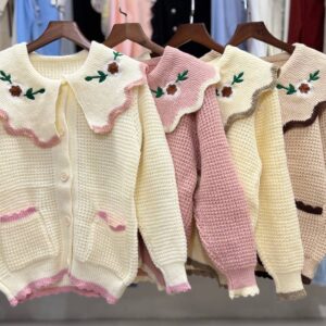 کاردیگن یقه ب ب فانتزی دخترانه کد 1657